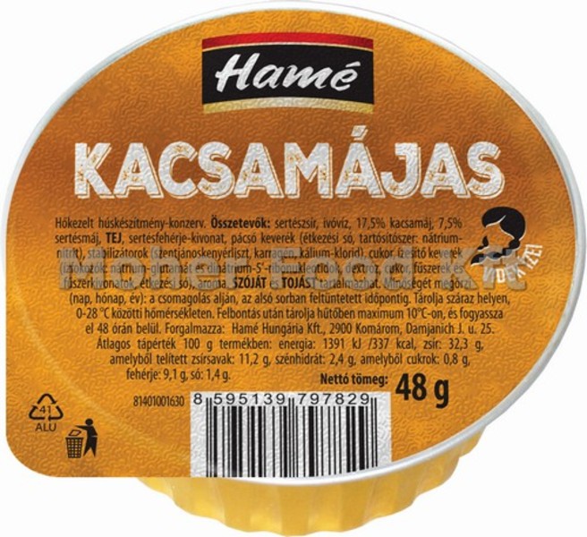 Hamé Alu 48g Kacsamájas