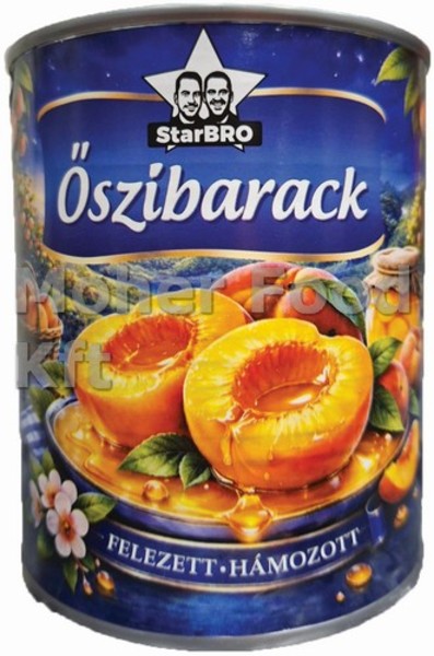 Őszibarack Felez 820g StarBRO